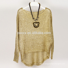 15JWS0510 woman spring summer pullover knitwear with sequins